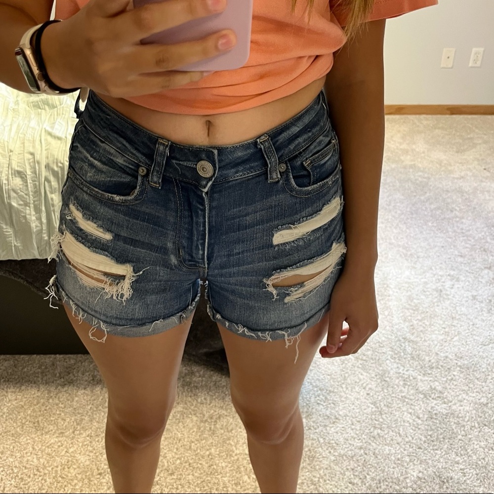 American Eagle ripped jean shorts